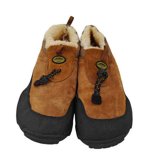 Cabela’s Shearling-Lined Suede Moc Slippers Shoes Brown Men’s 12M
