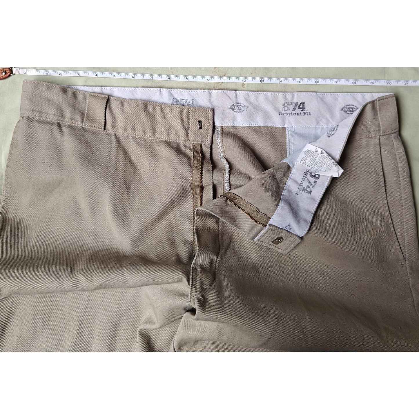 Dickies 874 Original Fit Work Pants Khaki 40x32 Classic Straight Leg