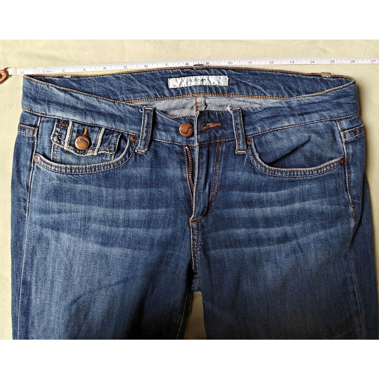 Joe’s Jeans Rocker Bootcut Women’s Size 27 Blue Denim Flap Pocket Stretch