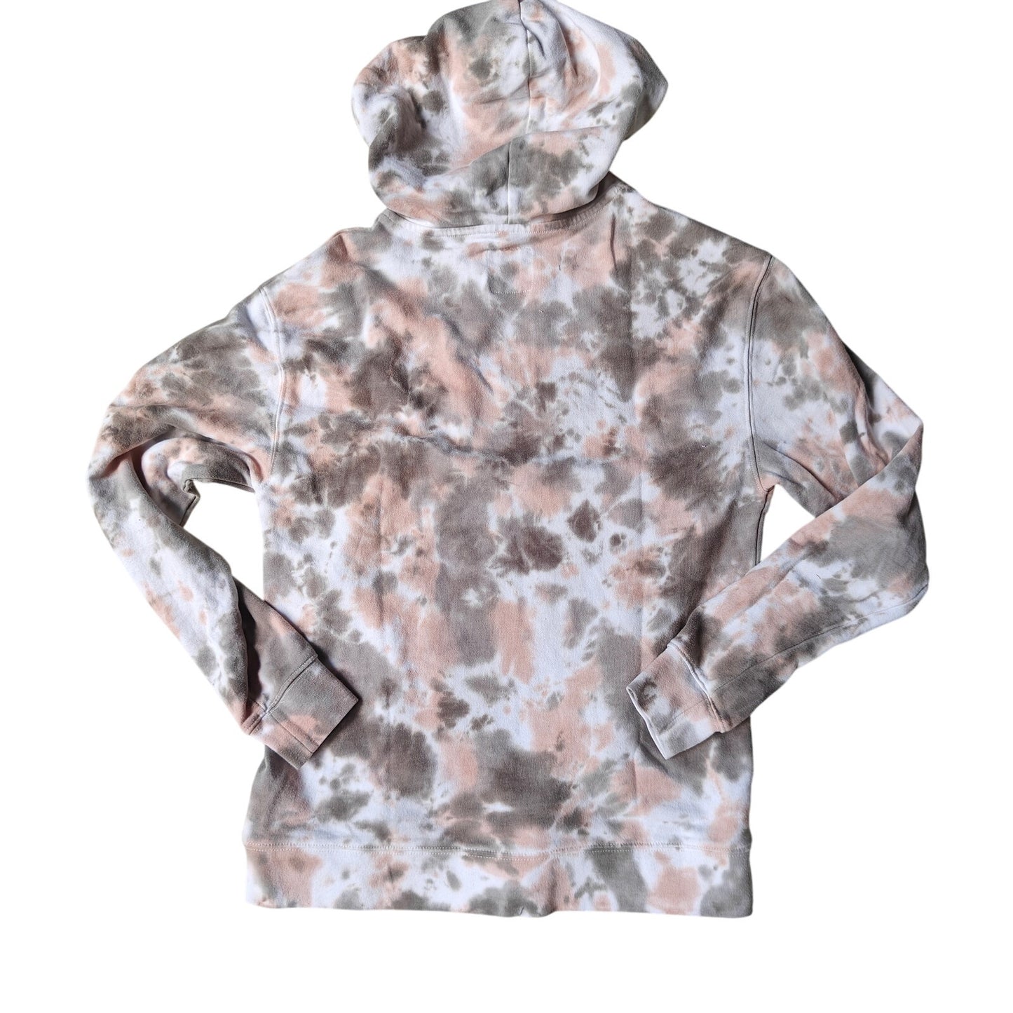 RSQ Tie Dye Hoodie Sweatshirt XS Pink Gray White Pullover Casual Cozy Soft