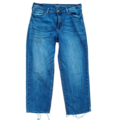 Signature by Levi Strauss High Rise Slim Crop Jeans 8 / W29 Medium Wash
