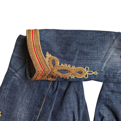 Polo Ralph Lauren Waverly Straight Crop Distressed Embroidered Jeans Sz 26