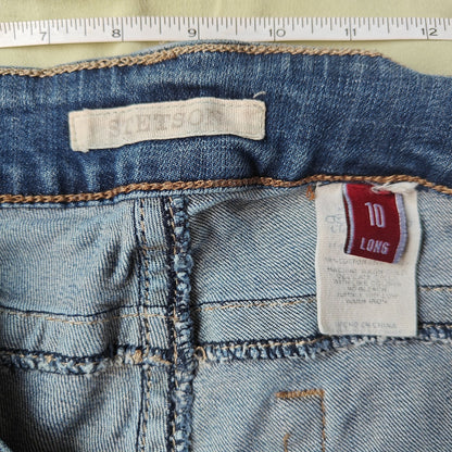 Stetson women’s bootcut jeans size 10 Long dark wash western denim