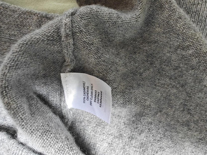 Gray Cashmere Turtleneck Sweater - Size XS