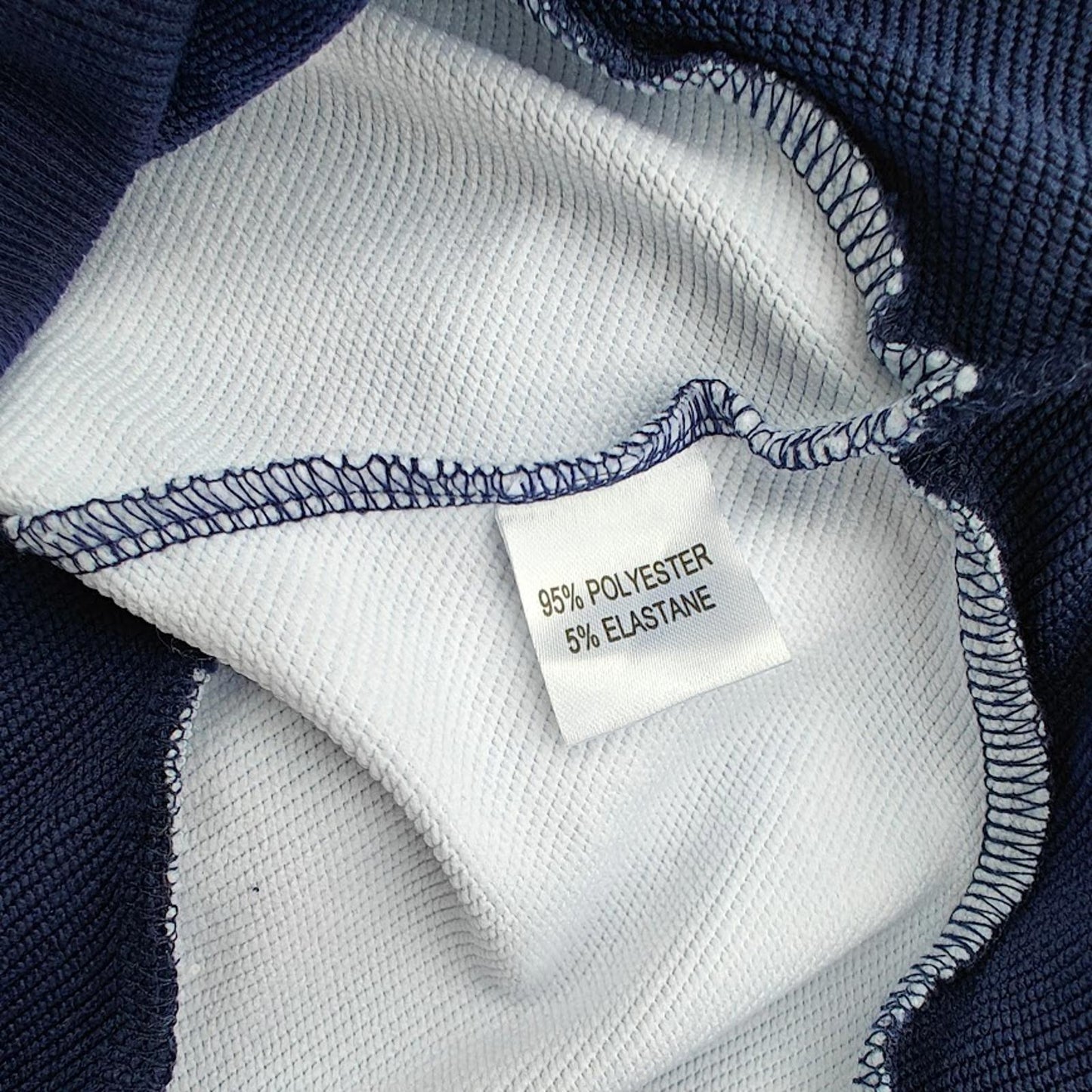 Navy Blue & White Striped Hoodie Sweatshirt Pullover Kangaroo Pocket Unisex