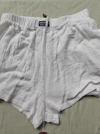 Cupshe White Cotton Lounge Shorts Women’s - Size L