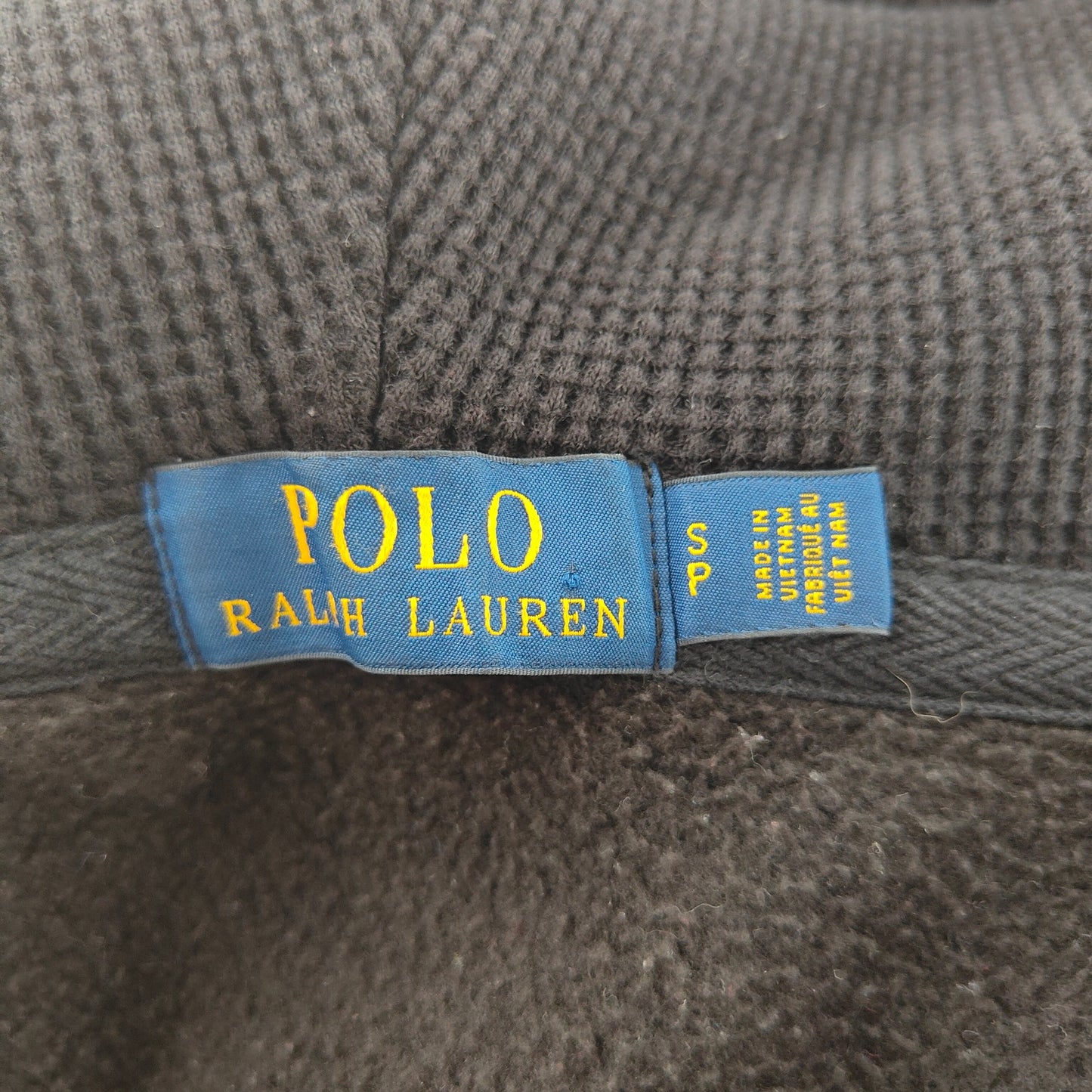 Polo Ralph Lauren black zip hoodie S small red pony logo sweatshirt