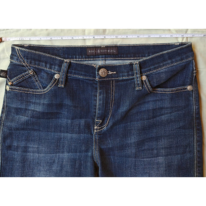 Rock & Republic Kasandra Mid Rise Bootcut Jeans 12M Dark Wash
