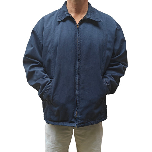 Vintage Red Kap Workwear Jacket XL RG Navy Blue Quilted Lining Made in USA