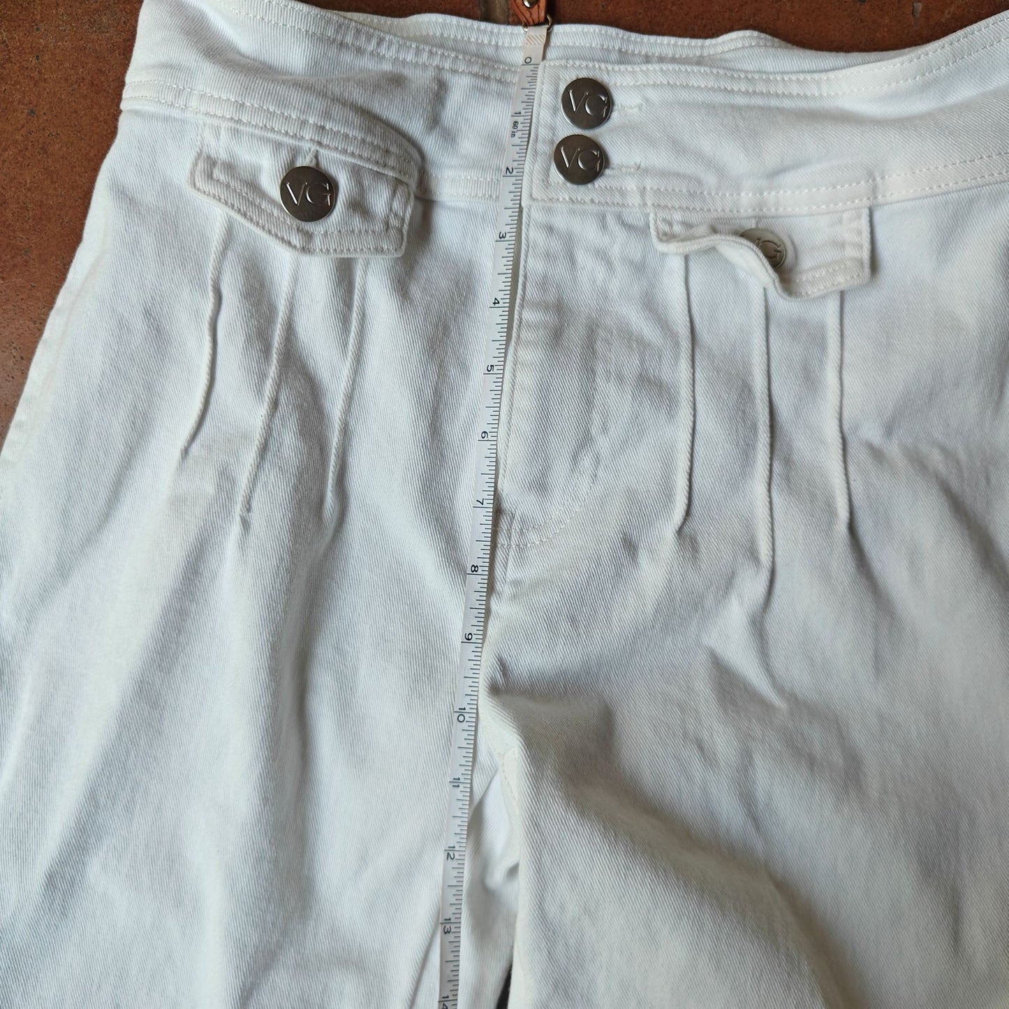 Victor Glemaud White High Rise Wide Leg Flare Jeans Women’s Size 4