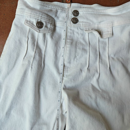 Victor Glemaud White High Rise Wide Leg Flare Jeans Women’s Size 4