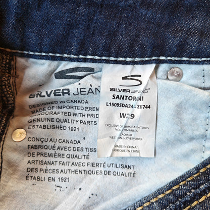 Silver Jeans Co. dark wash straight/bootcut Santorini Capri jeans