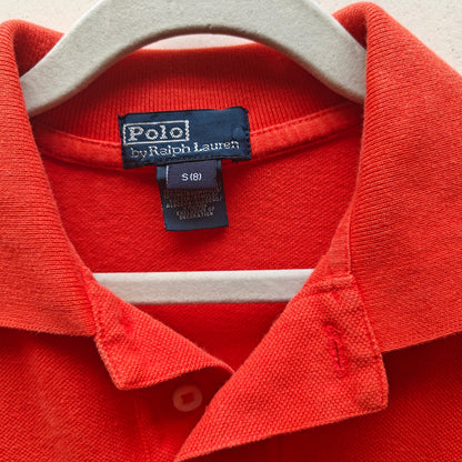 Polo Ralph Lauren Kids Orange Cotton Polo Pony Logo, Short Sleeve, Classic Fit
