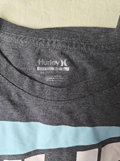 Hurley Boys Gray Long Sleeve Logo T-Shirt Size M