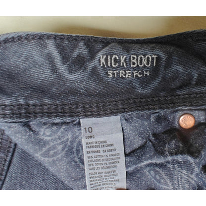 American Eagle Kick Boot Stretch Jeans Women’s Size 10 Long Black Denim Pants
