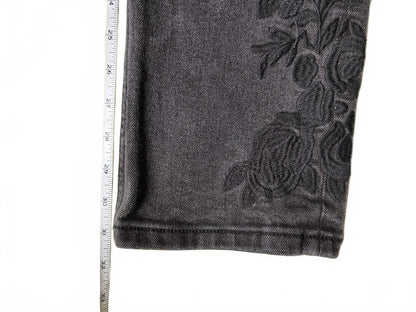 Guess Men's Slim Tapered Gray Embroidered Jeans - Size 36/32