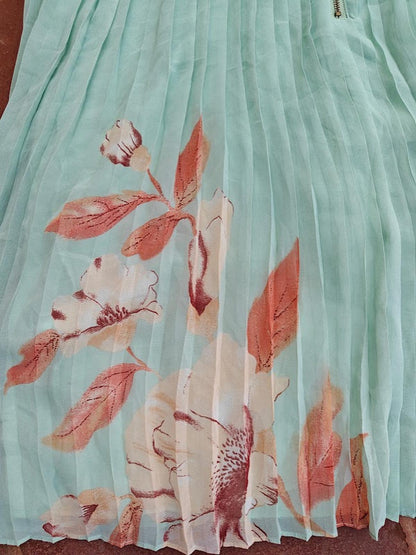 Forever 21 Mint Pleated Mini Dress