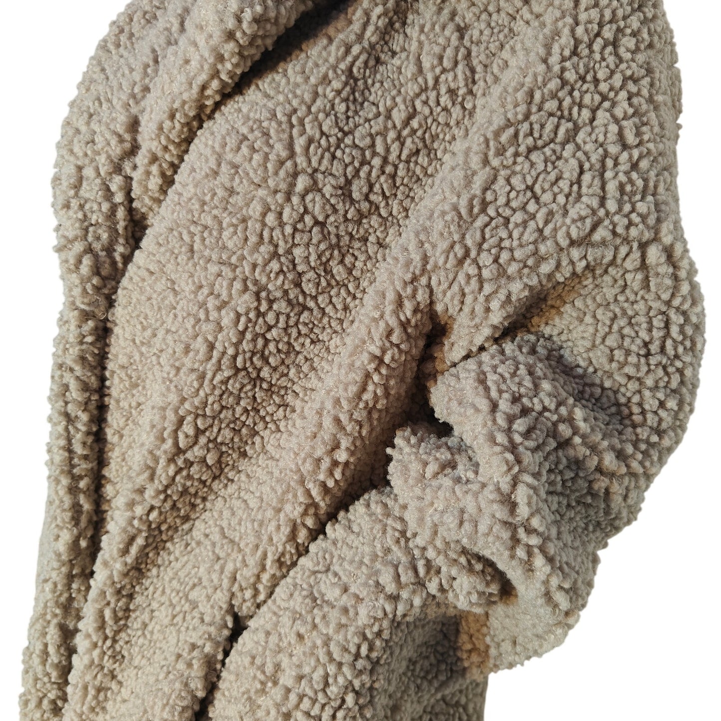 Lucky Brand Teddy Sherpa Coat Tan Faux Shearling, Size L