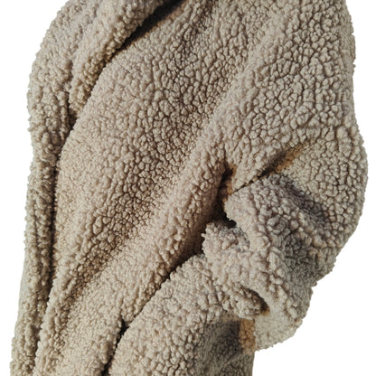 Lucky Brand Teddy Sherpa Coat Tan Faux Shearling, Size L