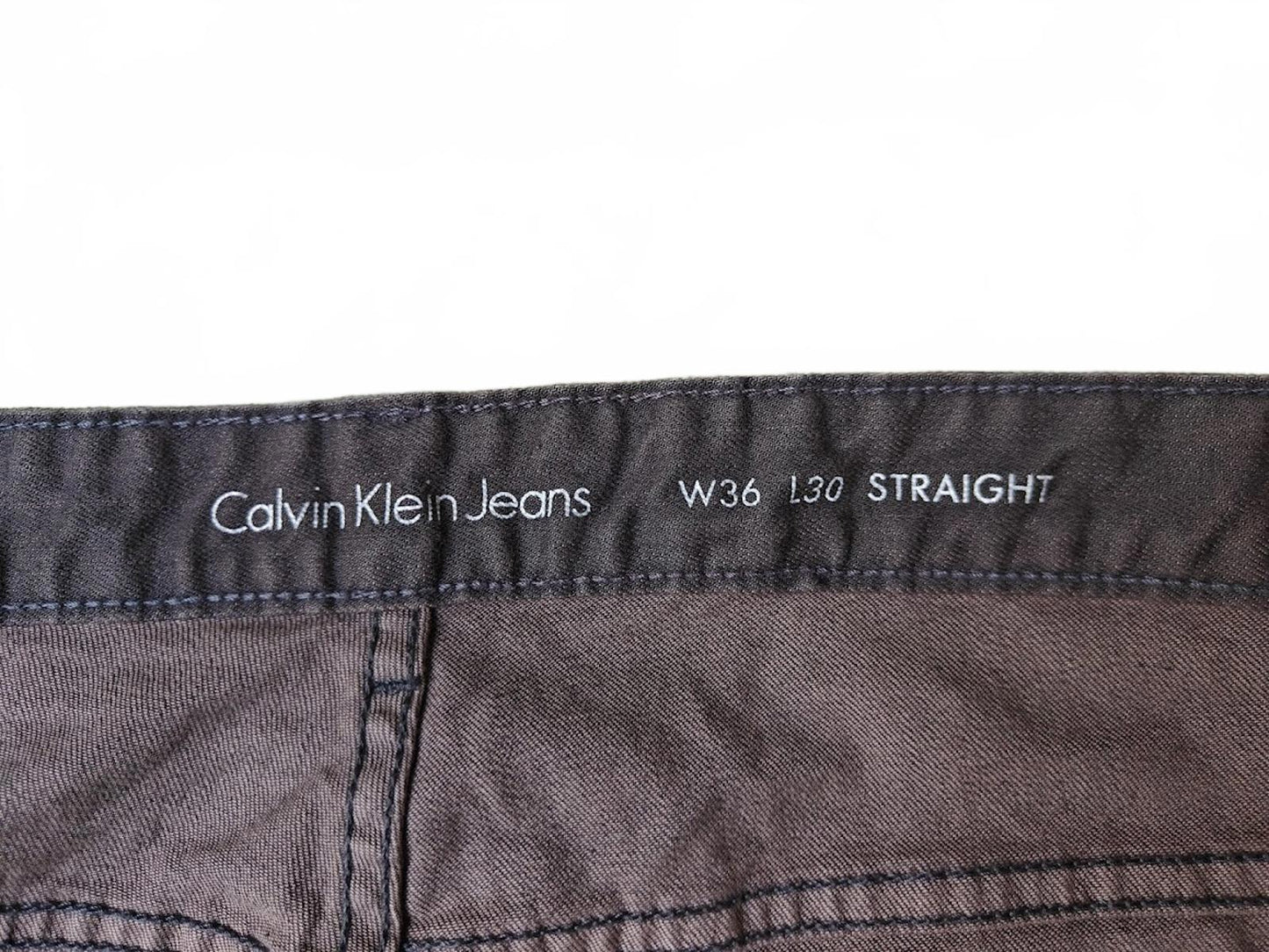 Calvin Klein Men's Straight Leg Gray Jeans - Size 36/30