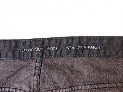 Calvin Klein Men's Straight Leg Gray Jeans - Size 36/30