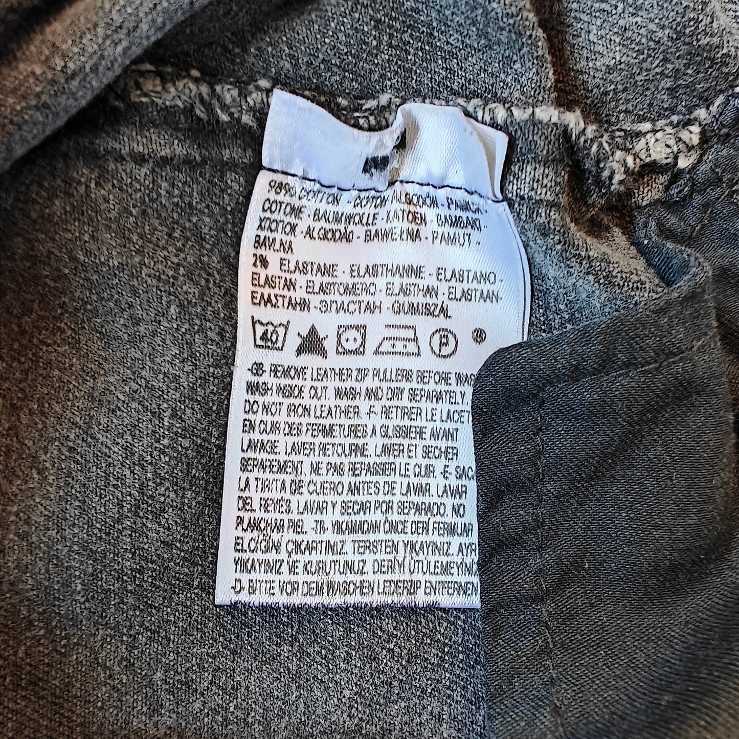 Levi’s EU Gray Moto Zip Jeans 31x34, Made in Turkey (2009)