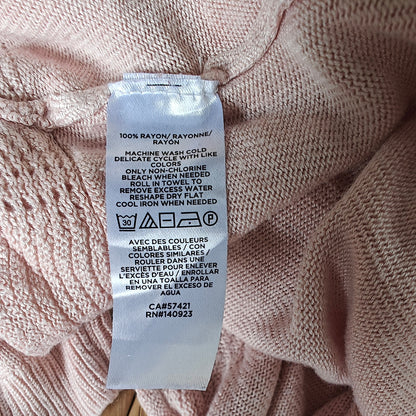 LOFT Outlet Pink Open-Front Cardigan Sweater M Lightweight Rayon