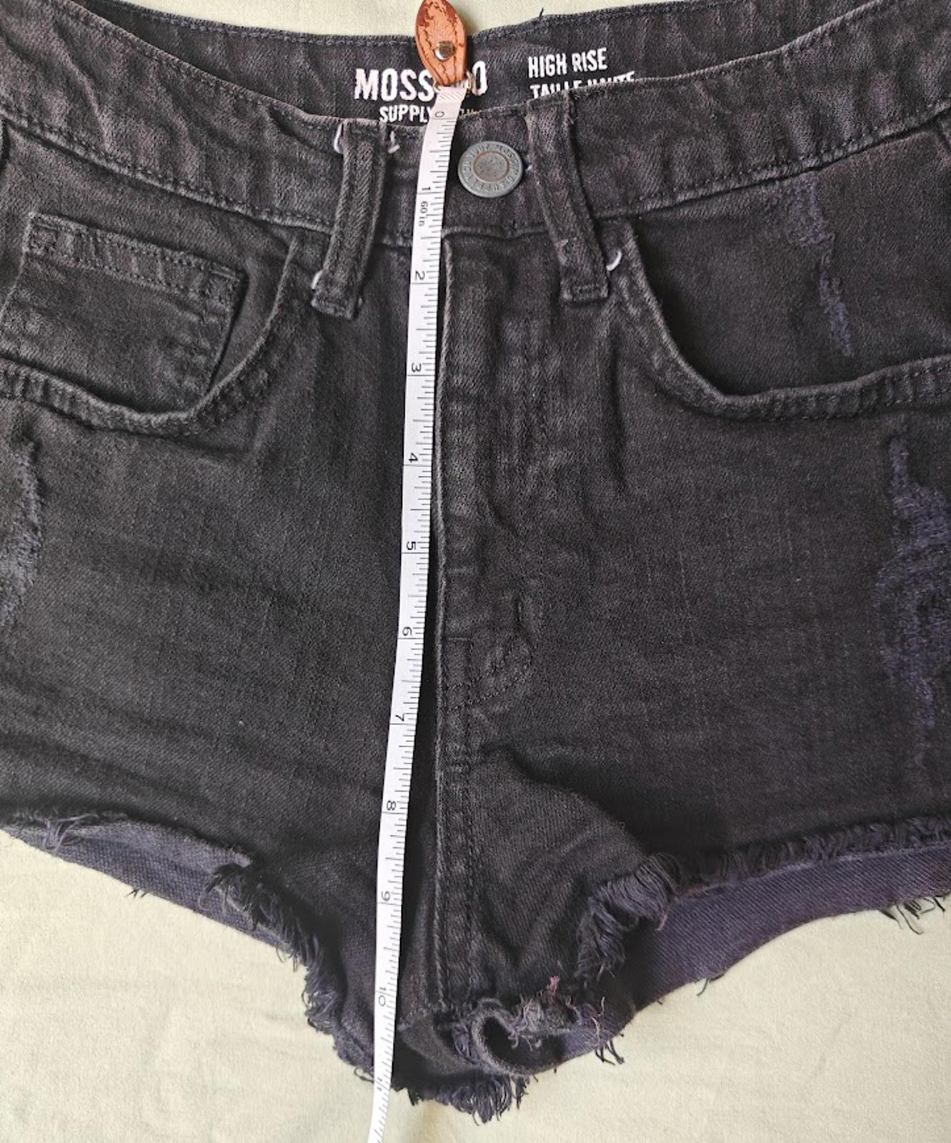 Mossimo High Rise Black Cut Off Jean Shorts - Size 3