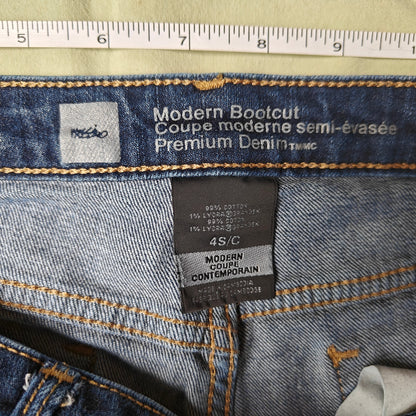 Mossimo Kids Modern Bootcut Jeans Blue Denim Size 4S Short Girls