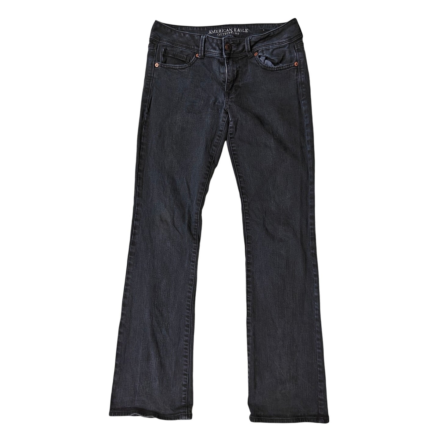 American Eagle Kick Boot Stretch Jeans Women’s Size 10 Long Black Denim Pants