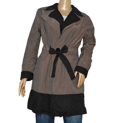 Kenneth Cole New York Reversible Belted Raincoat Black/Gray Women’s M