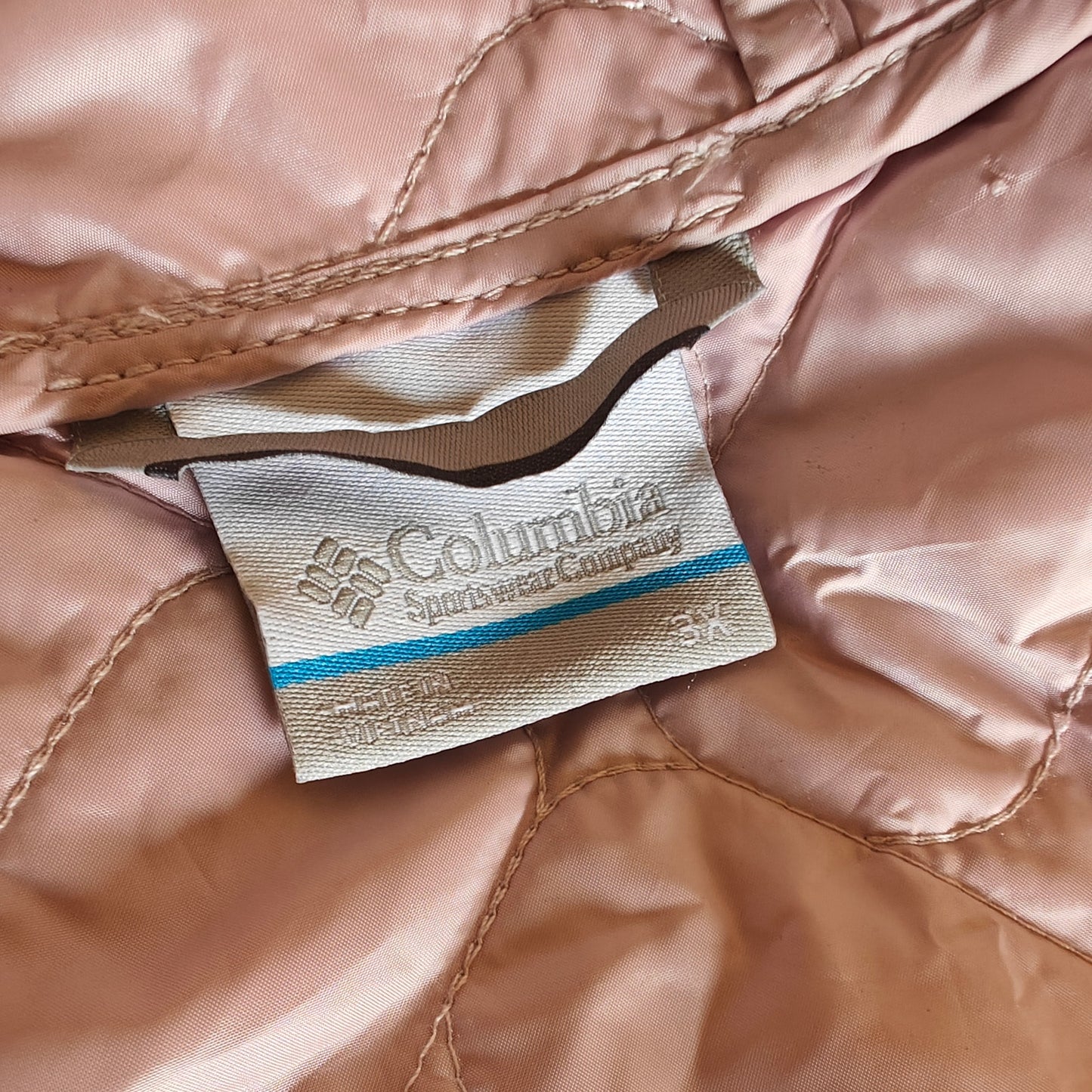 Columbia Pink Quilted Hooded Jacket Women’s 3X Plus Zip Puffer Coat
