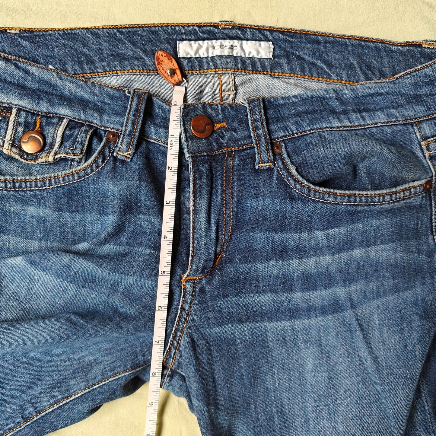 Joe’s Jeans Rocker Bootcut Women’s Size 27 Blue Denim Flap Pocket Stretch