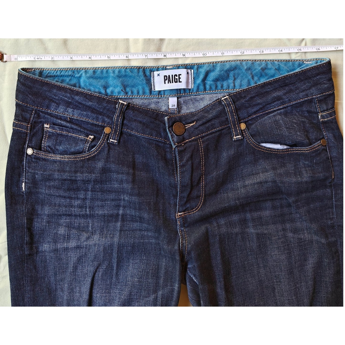 PAIGE Jimmy Jimmy Skinny Jeans Dark Wash Stretch Mid Rise