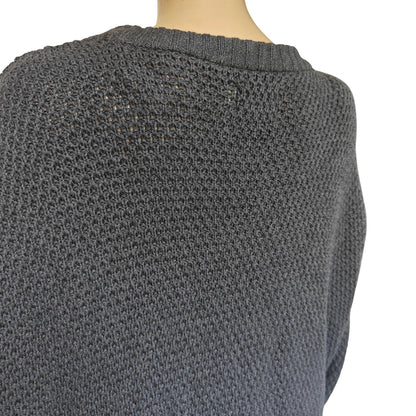Pact Organic Cotton Waffle Knit Sweater Navy | Women’s M Crewneck