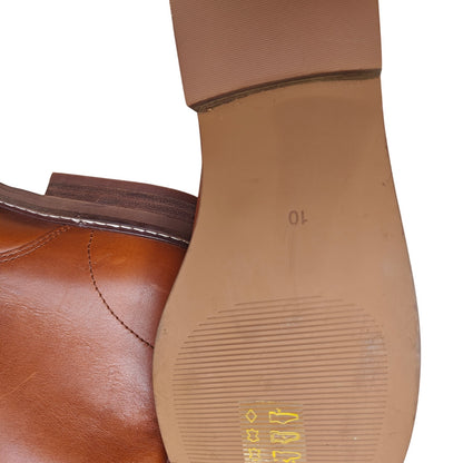 Madewell Brown Leather Lace-Up Combat Ankle Boots Women’s Size 10 Minimalist